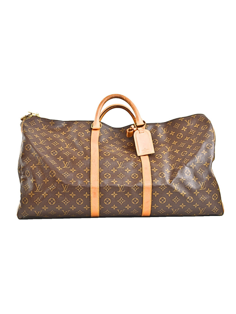 LOUIS VUITTON Monogram Keepall Band Lier 60 Boston Shoulder Bag